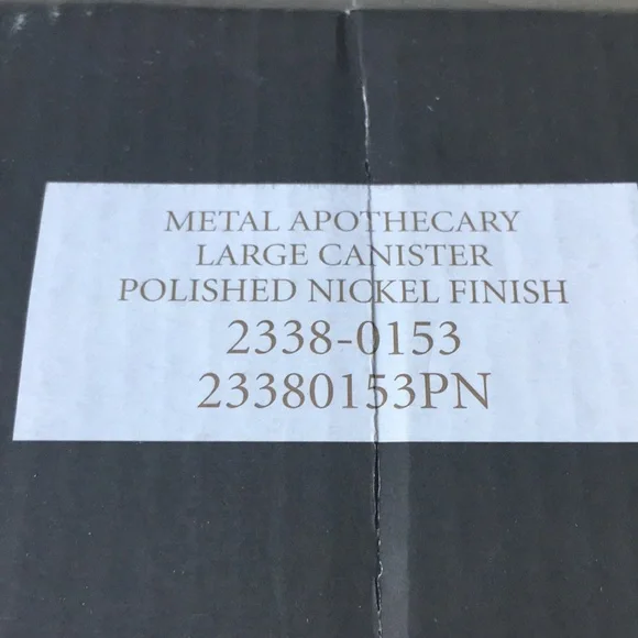 Restoration Hardware Metal Apothecary Canister - Picture 5 of 5